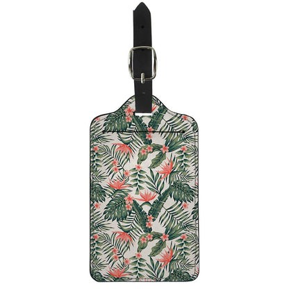 Blossom Tropical Leaves Pattern Print Luggage Tag