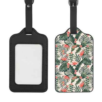 Blossom Tropical Leaves Pattern Print Luggage Tag