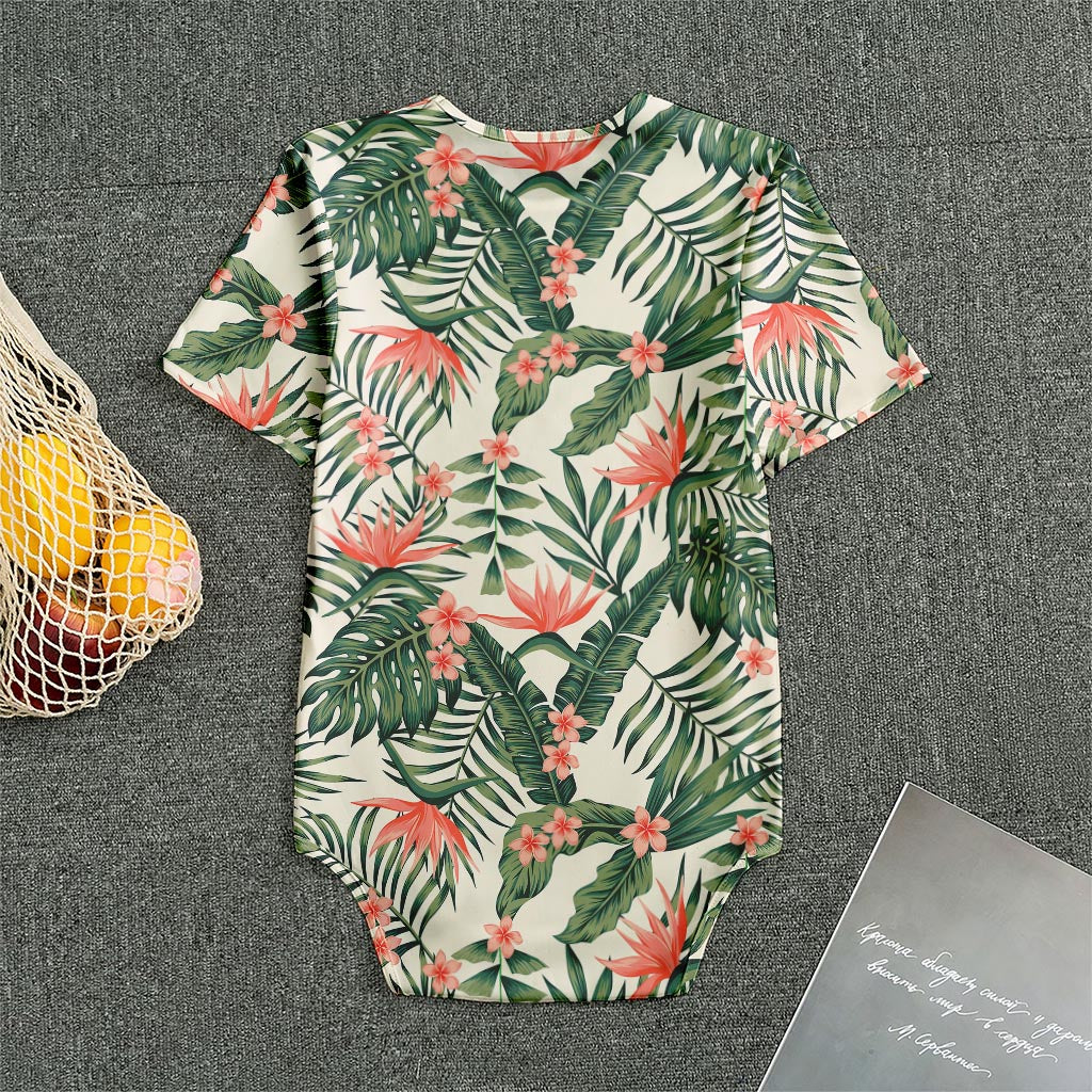 Blossom Tropical Leaves Pattern Print Men's Bodysuit