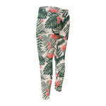 Blossom Tropical Leaves Pattern Print Men's Compression Pants