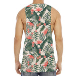 Blossom Tropical Leaves Pattern Print Men's Muscle Tank Top