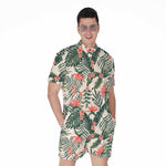 Blossom Tropical Leaves Pattern Print Men's Rompers