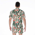 Blossom Tropical Leaves Pattern Print Men's Rompers