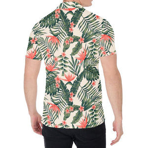 Blossom Tropical Leaves Pattern Print Men's Shirt