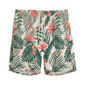 Blossom Tropical Leaves Pattern Print Men's Athletic Shorts