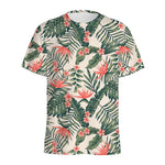Blossom Tropical Leaves Pattern Print Men's Sports T-Shirt