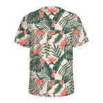 Blossom Tropical Leaves Pattern Print Men's Sports T-Shirt