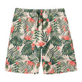 Blossom Tropical Leaves Pattern Print Men's Swim Trunks