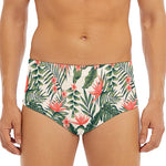 Blossom Tropical Leaves Pattern Print Men's Triangle Swim Briefs