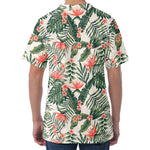 Blossom Tropical Leaves Pattern Print Men's Velvet T-Shirt