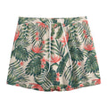 Blossom Tropical Leaves Pattern Print Mesh Shorts
