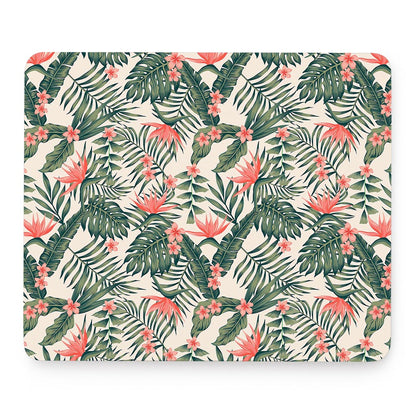 Blossom Tropical Leaves Pattern Print Mouse Pad