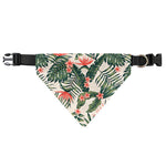 Blossom Tropical Leaves Pattern Print Over The Collar Dog Bandana