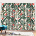 Blossom Tropical Leaves Pattern Print Pencil Pleat Curtains