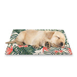 Blossom Tropical Leaves Pattern Print Pet Cooling Mat Cover