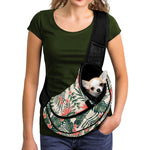 Blossom Tropical Leaves Pattern Print Pet Sling Carrier