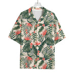 Blossom Tropical Leaves Pattern Print Rayon Hawaiian Shirt