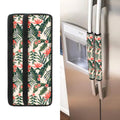 Blossom Tropical Leaves Pattern Print Refrigerator Handle Covers
