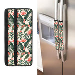 Blossom Tropical Leaves Pattern Print Refrigerator Handle Covers