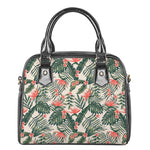 Blossom Tropical Leaves Pattern Print Shoulder Handbag