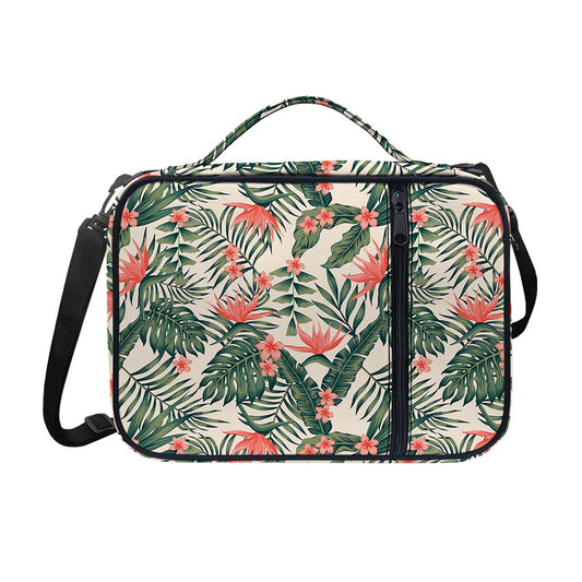Blossom Tropical Leaves Pattern Print Shoulder Strap Bible Bag