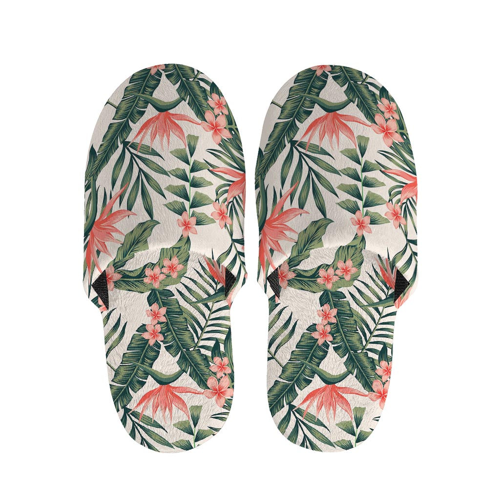 Blossom Tropical Leaves Pattern Print Slippers