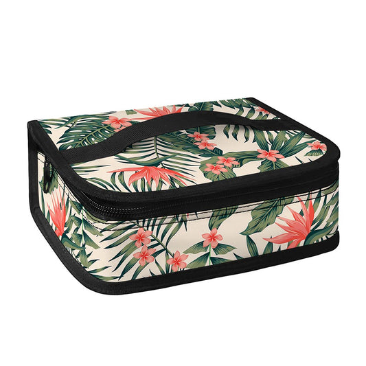 Blossom Tropical Leaves Pattern Print Small Lunch Bag
