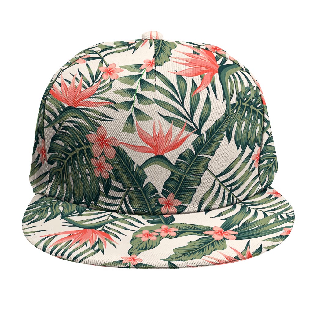 Blossom Tropical Leaves Pattern Print Snapback Cap