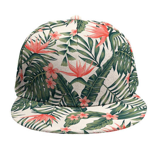 Blossom Tropical Leaves Pattern Print Snapback Cap