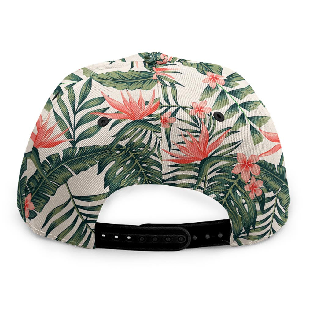 Blossom Tropical Leaves Pattern Print Snapback Cap