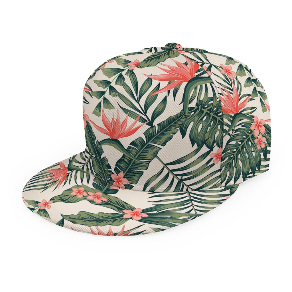 Blossom Tropical Leaves Pattern Print Snapback Cap