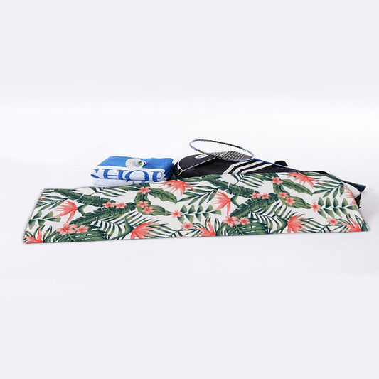 Blossom Tropical Leaves Pattern Print Sports Towel