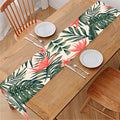 Blossom Tropical Leaves Pattern Print Table Runner