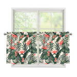 Blossom Tropical Leaves Pattern Print Tier Curtains