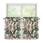 Blossom Tropical Leaves Pattern Print Tier Curtains