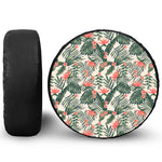 Blossom Tropical Leaves Pattern Print Tire Cover