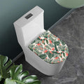 Blossom Tropical Leaves Pattern Print Toilet Lid Cover