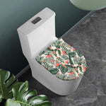 Blossom Tropical Leaves Pattern Print Toilet Lid Cover