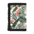 Blossom Tropical Leaves Pattern Print Trifold Wallet
