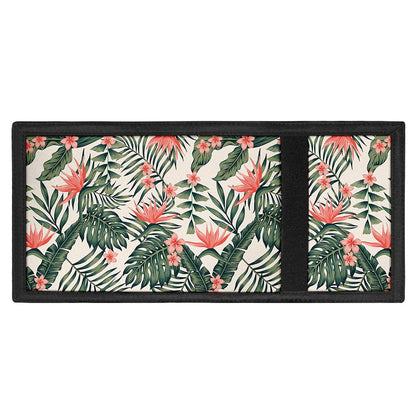 Blossom Tropical Leaves Pattern Print Trifold Wallet