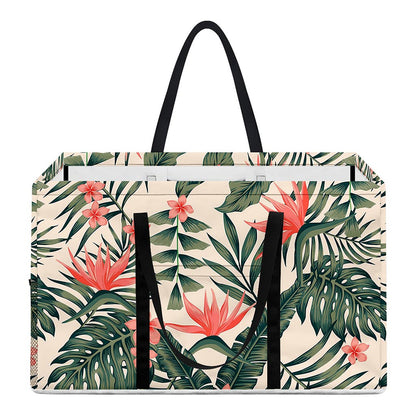 Blossom Tropical Leaves Pattern Print Utility Tote Bag
