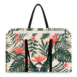 Blossom Tropical Leaves Pattern Print Utility Tote Bag