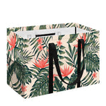 Blossom Tropical Leaves Pattern Print Utility Tote Bag