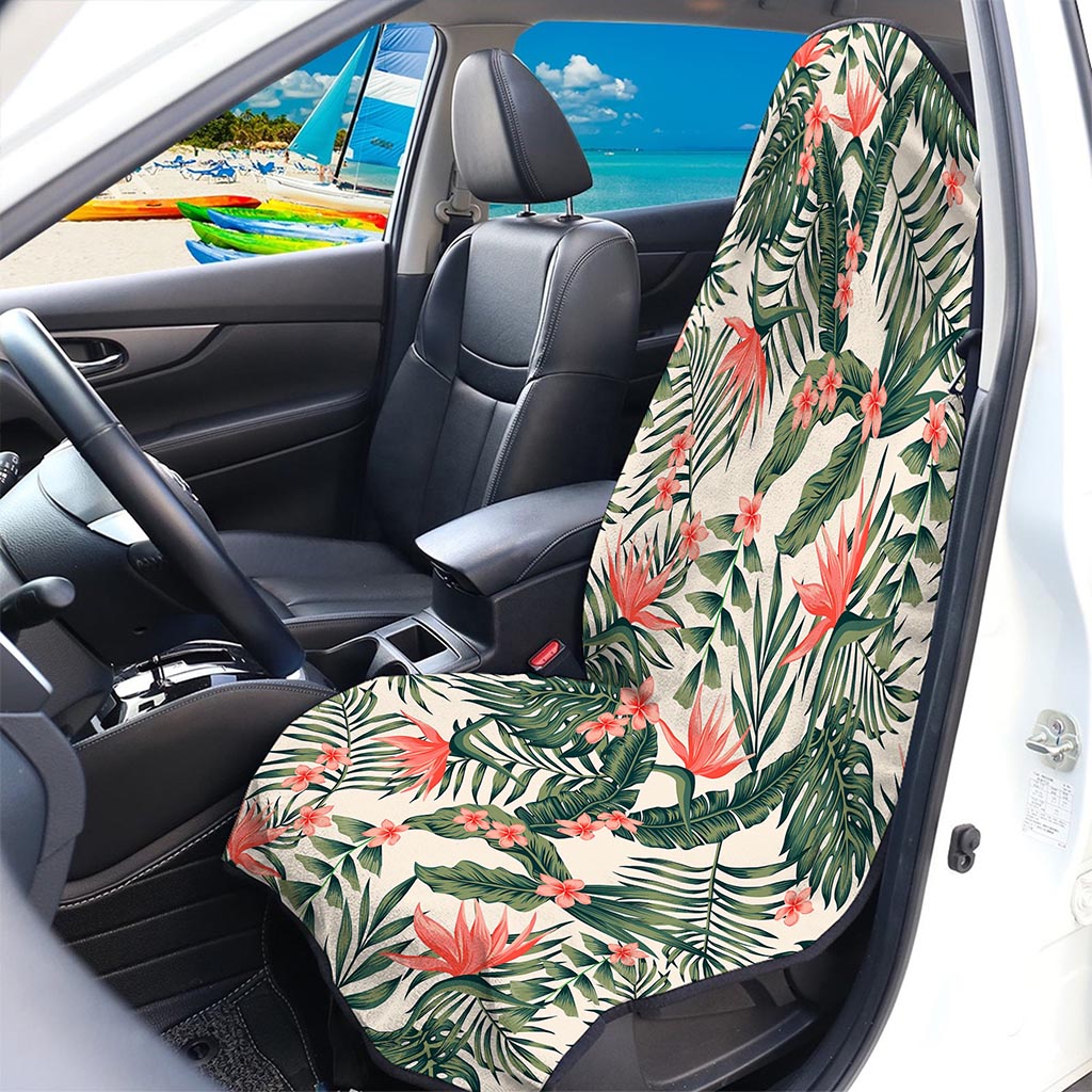 Blossom Tropical Leaves Pattern Print Waterproof Car Seat Cover