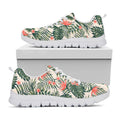 Blossom Tropical Leaves Pattern Print White Running Shoes