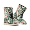 Blossom Tropical Leaves Pattern Print Winter Boots