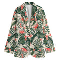 Blossom Tropical Leaves Pattern Print Women's Blazer