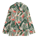Blossom Tropical Leaves Pattern Print Women's Blazer