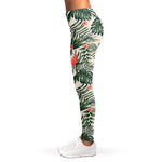 Blossom Tropical Leaves Pattern Print Women's Leggings