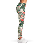 Blossom Tropical Leaves Pattern Print Women's Leggings